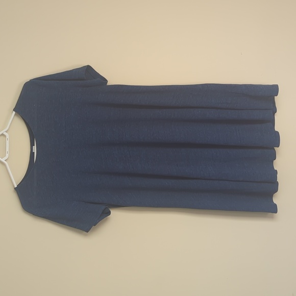 Navy Blue Linen T-Shirt Dress/Tunic - Picture 1 of 3